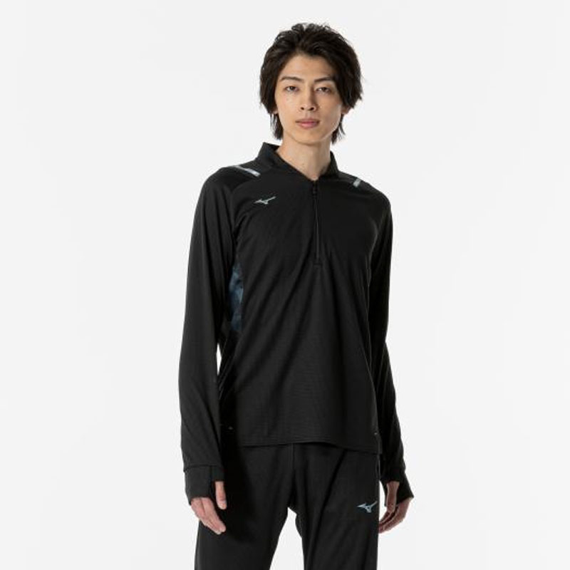汗処理/通気 ドライエアロフローハーフジップシャツ メンズ トレーニング Ｔシャツ (32MAA554)