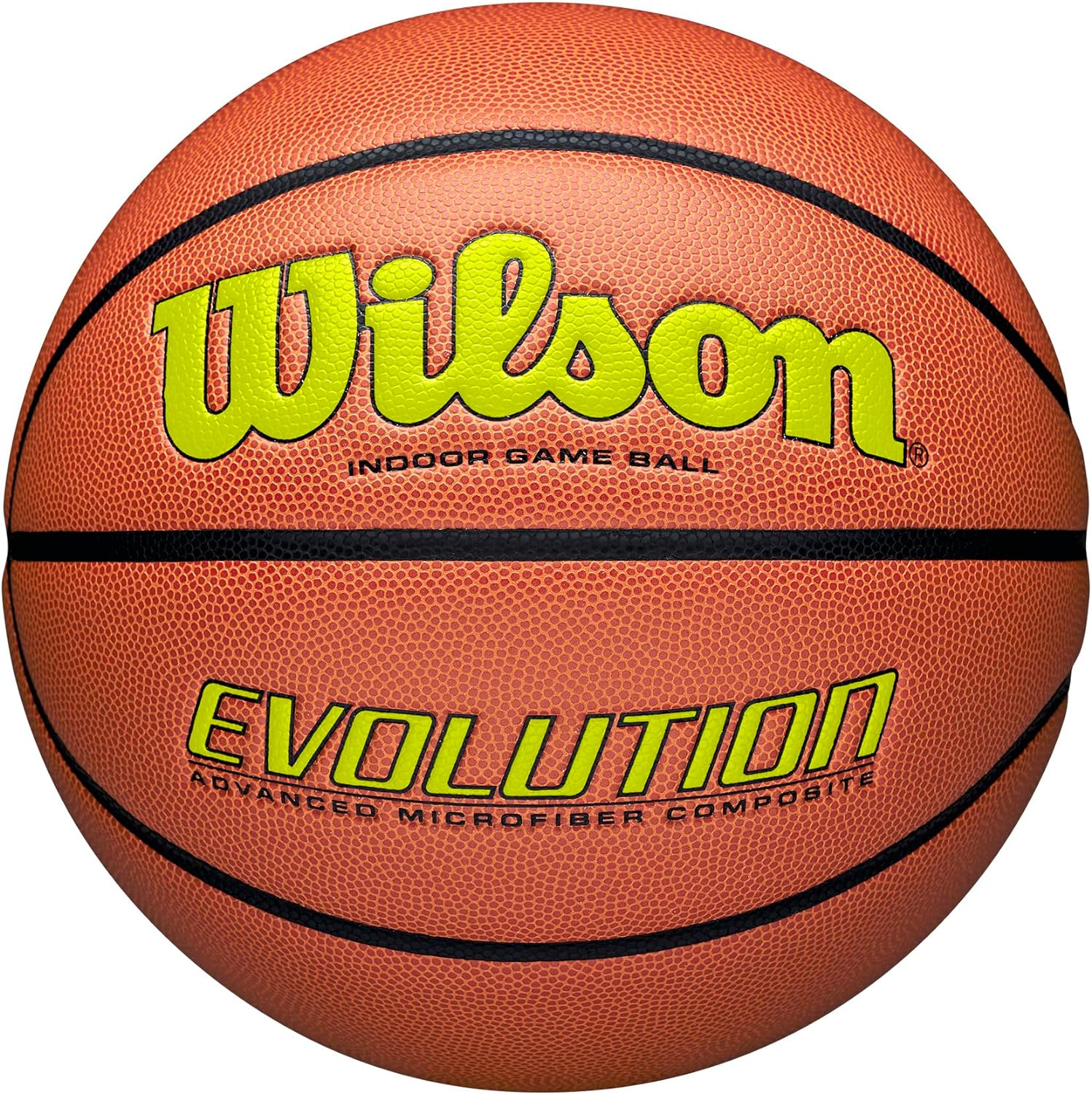 オプティカルイエローWilson(ウイルソン) 【日本正規品】バスケットボール EVOLUTION (エボリューション) 合成皮革 コンポジット インドア 推奨 ジュニア/レディース/メンズ 7号/6