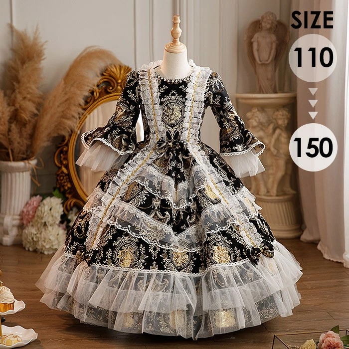 再販未定キッズ 貴族 ドレス お姫様 衣装 油絵風 ロング 宮廷 王族服 お嬢様 舞台衣装 復古 ヨーロッパ 演劇服装 ステージ衣装 オペラ声楽 撮影 西洋ドレス レディース ロングドレス 貴族ドレス