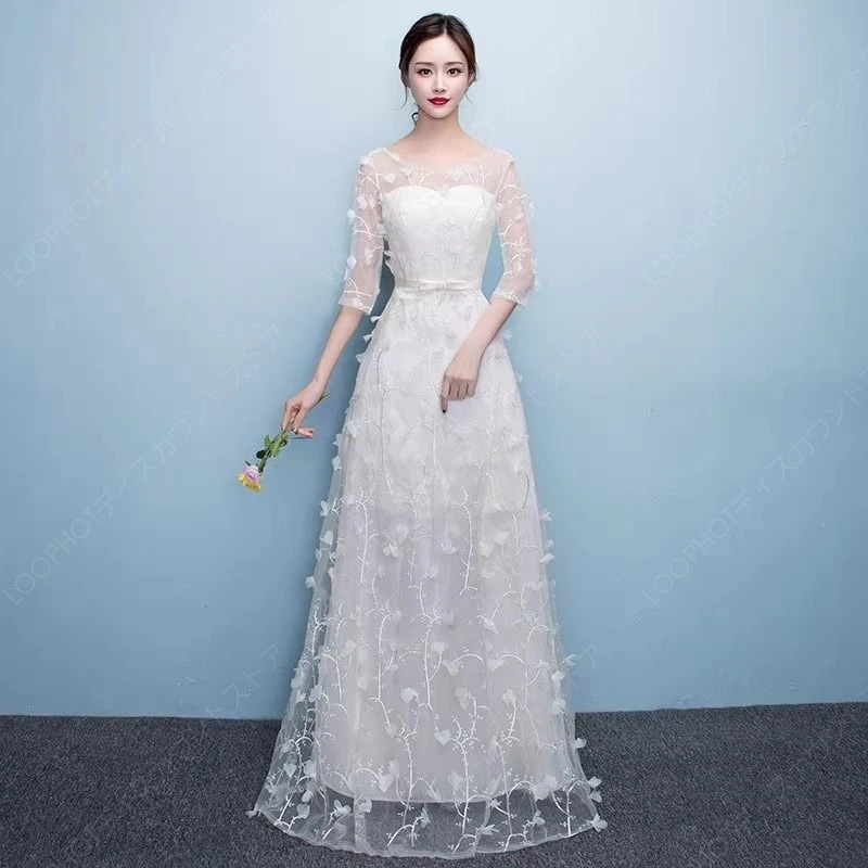 ミニドレス 白 二次会 ウェディングミニドレス 安い 花嫁 ウェディングドレス 披露宴 プリンセス 結婚式 半袖 パーティードレス ミニ 演奏会 コンサート 発表会-39