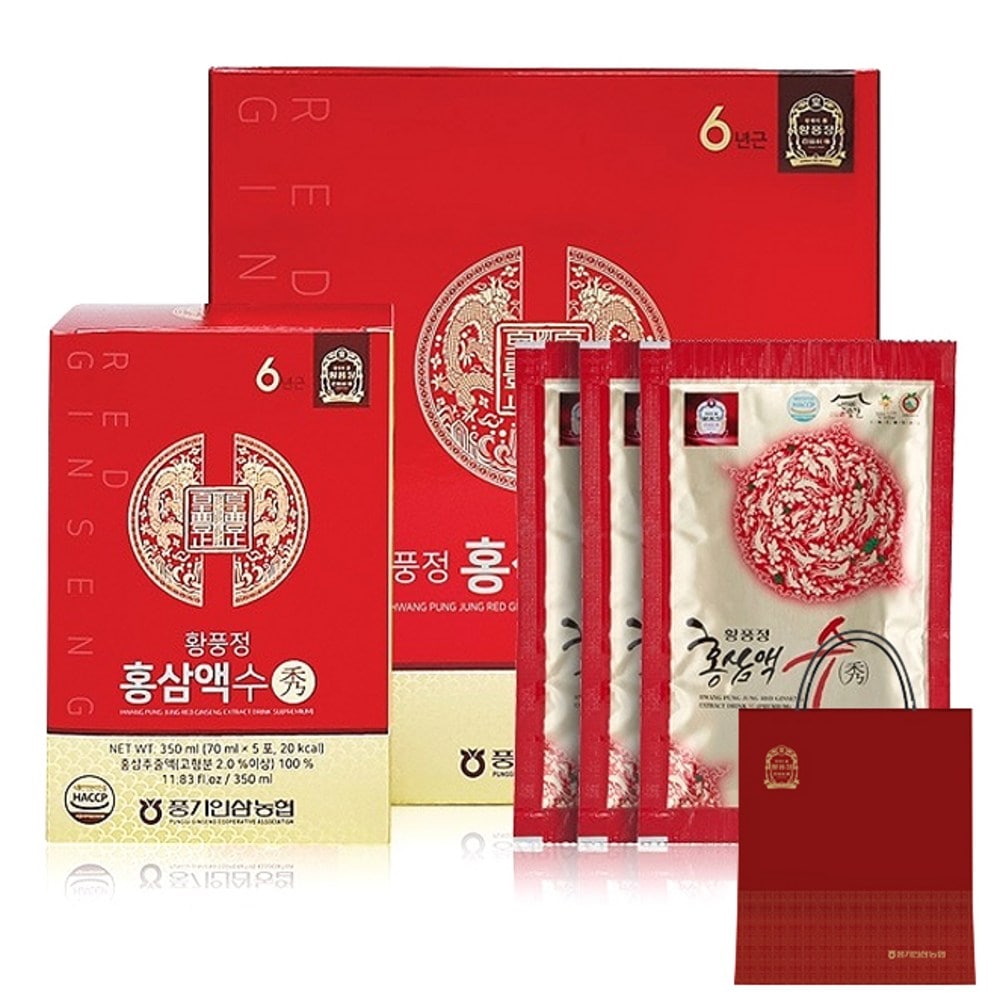 黄風亭6年根紅参額+ショッピングバッグ70mlx30p