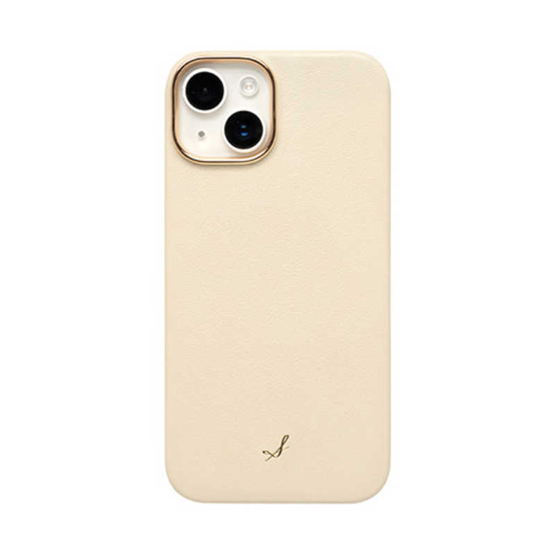HAMEE　［iPhone 14/13専用］salisty noble MagSafe対応 レザーハードケース クリーム　669-964453