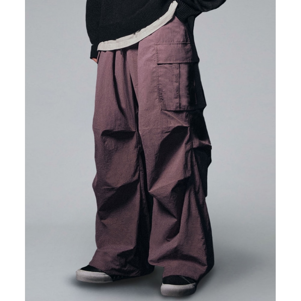 NOT4NERD パラシュートナイロンカーゴパンツ-ピンク