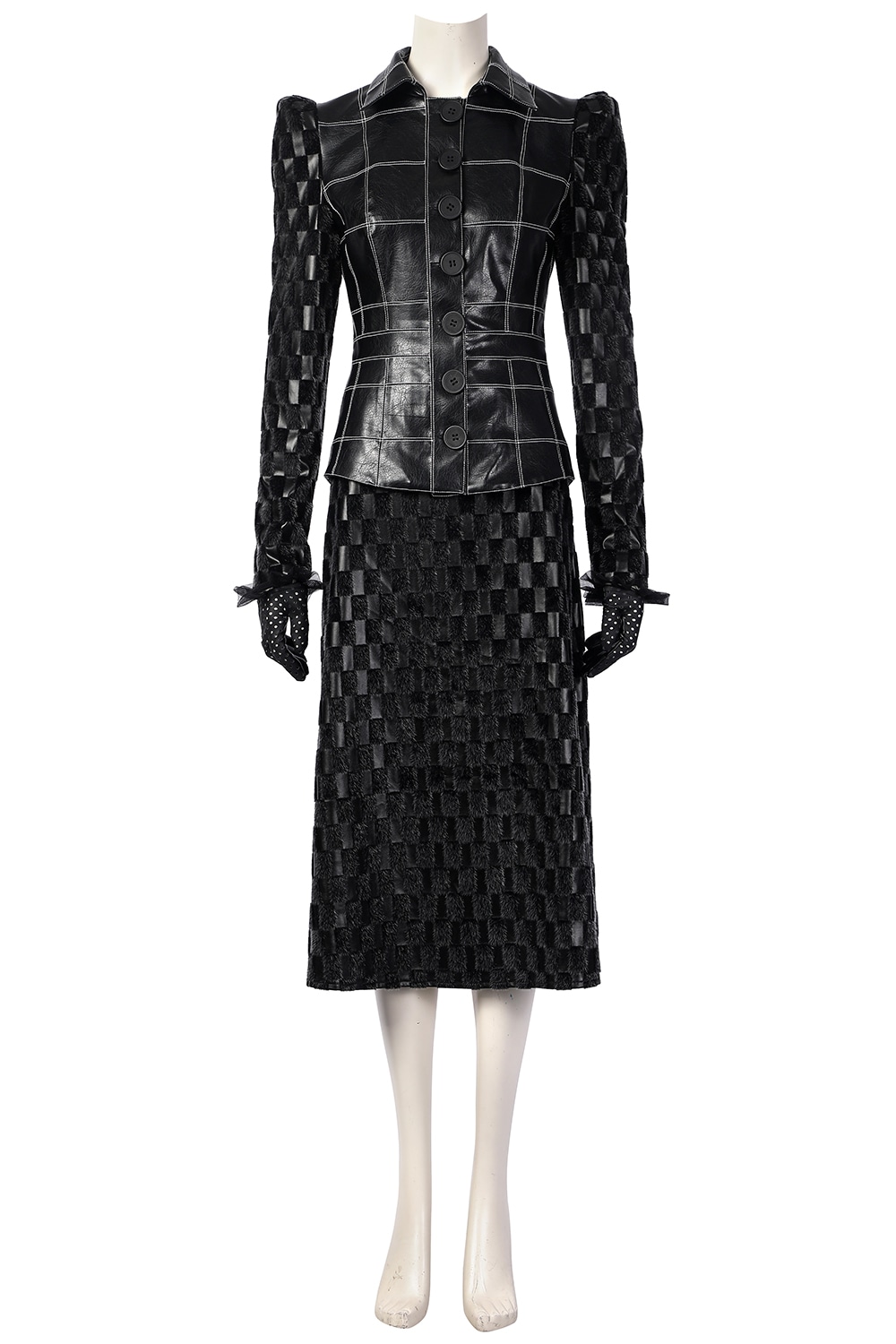 黒白魔女 クルエラドヴィル 黒スーツ コスプレ衣装 コスチューム 合皮 仮装 ハロウィン イベント 11,020円