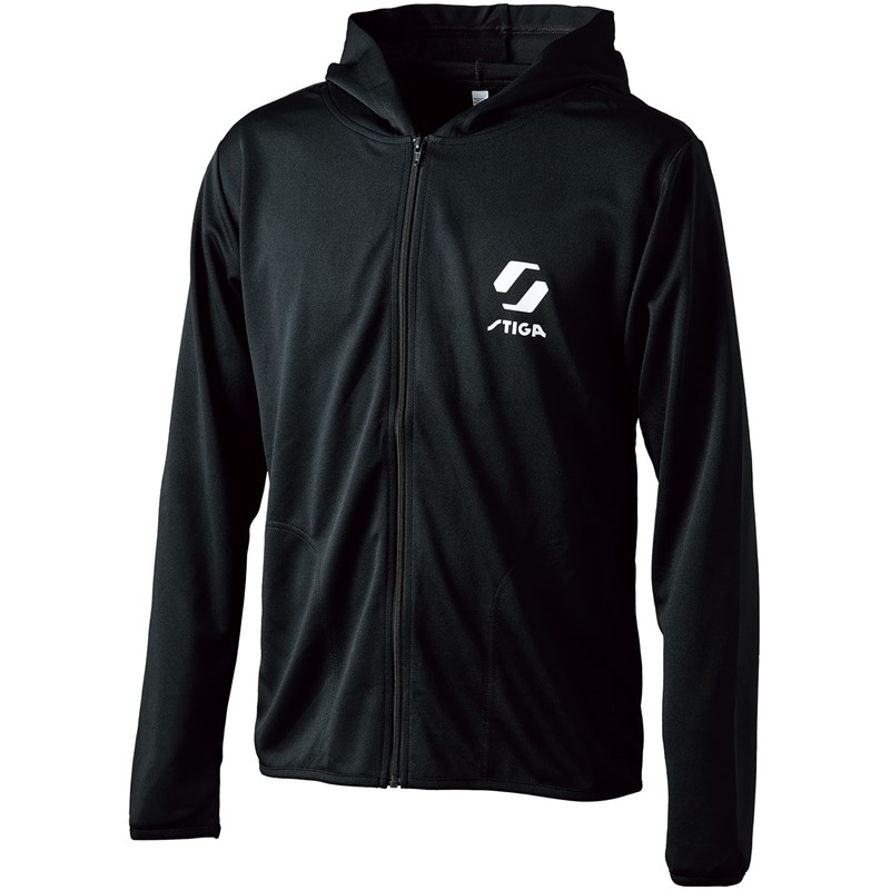 stiga(スティガ) ドライジップPK JPーII BK 3L 卓球スウェットパーカー (1840270108)