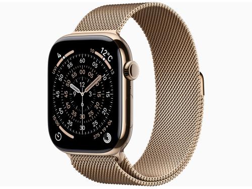 アップル Apple Watch Series 11 GPS+Cellularモデル 46mm MFD84J/A [ゴールドチタニウムケース・ゴールドミラネーゼループ M/L]