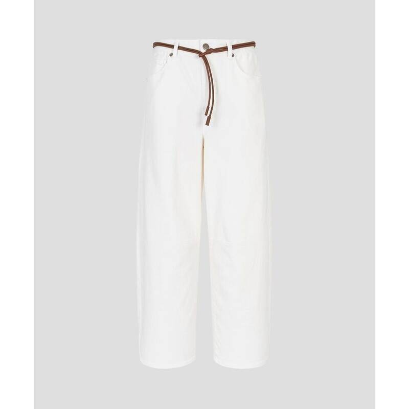 BEANPOLE LADIES クロップド カーブド デニム アイボリー (BF6421C950) BF6421C950 406165