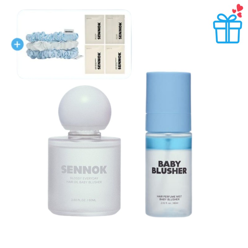 【NEW香りヘアケアセット】グロッシーヘアオイル60ml＋ヘアパフュームミスト60ml(ベビーブラッシャーの香り) ・うるツヤ髪・香りキープ・ヘアミスト/ヘアオイル/韓国ヘアケ/韓国コスメギフト