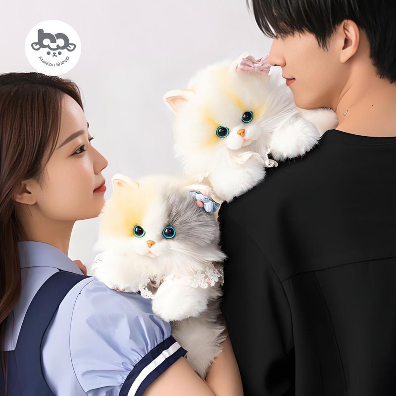【公式正規品】 高品質のシミュレーション猫のおもちゃ人形子供や友達へのクリスマス・新年・誕生日プレゼント！孤独を紛らわせ家族・高齢者・子供たちとの一緒の時間を彩る