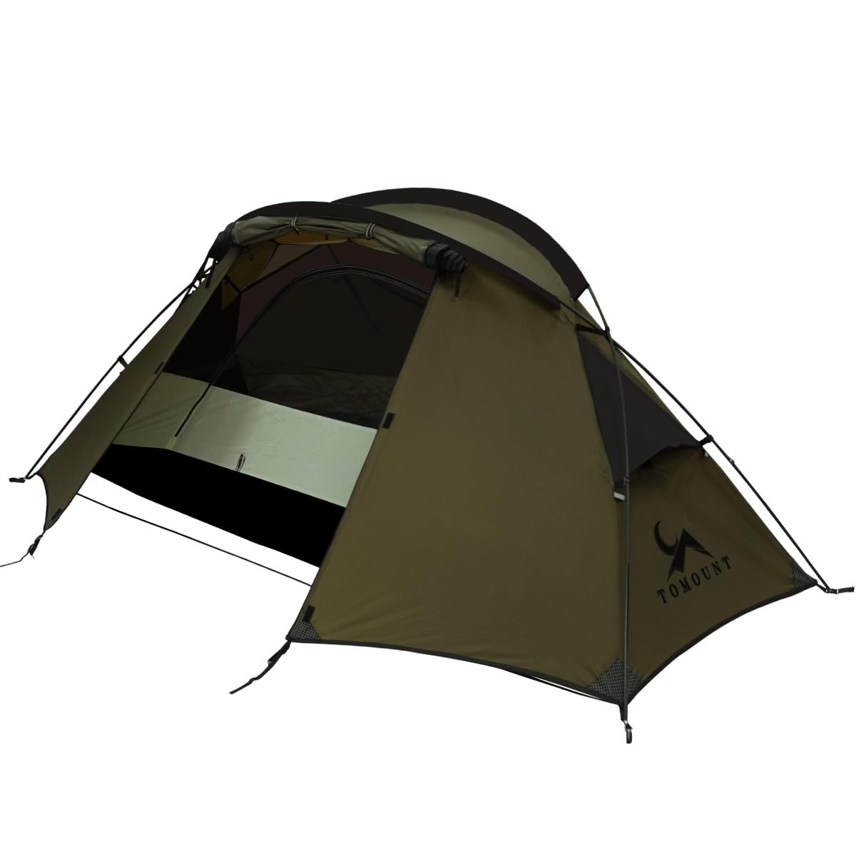 TOMOUNT ソロテント 超軽量テント 1人用 20Dナイロン バックパックテント 二重層 耐水圧4000mm 前室付きダブルウォール 自立式 登山テント 自転車旅行 キャンプ アウトドア