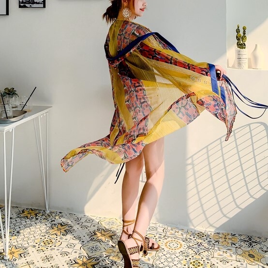 トップス 長袖 ロングスリーブ 薄手 カーデガン アジアン レトロ パーカー ボヘミアン シーサイド 5,016円