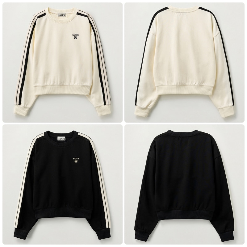 【SATUR】 25FW (W) LAWTON CROP SWEATSHIRT : 2COLORS