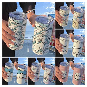 Chiikawa Coffee インターネット高価値ステンレス製魔法瓶カップオフィスストローカップ