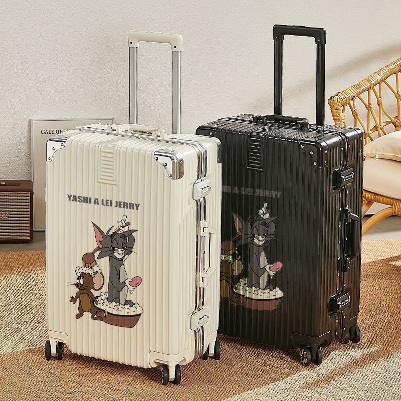 アニメスーツケース女2024新型猫とネズミの20インチスーツケースは転倒防止圧壊スーツケースに座ることができる