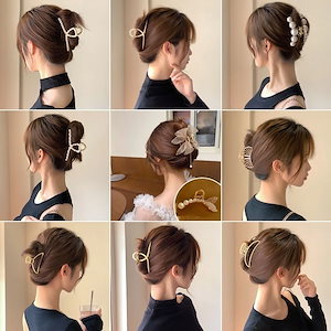 ヘアクリップのヘアアクセサリー 大きい蝶結びヘアピン　韓流ブーム　レディースヘアクリップ　流行り ヘアアクセサリー