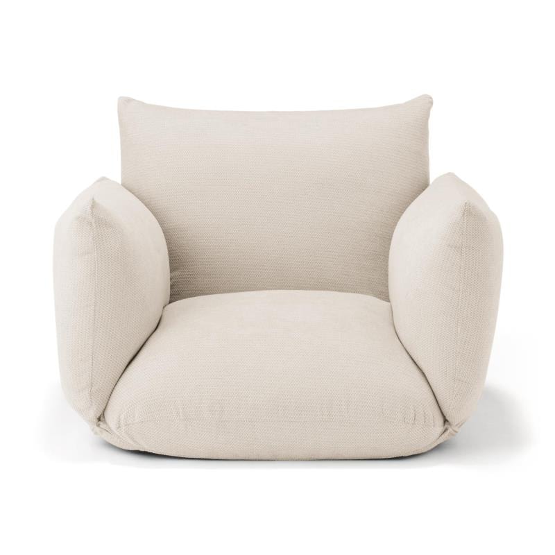 無印良品 リクライニングフロアソファ ベージュ 幅88×奥行78×高さ63cm 1シーター ポリエステル製 83497583 1人掛け