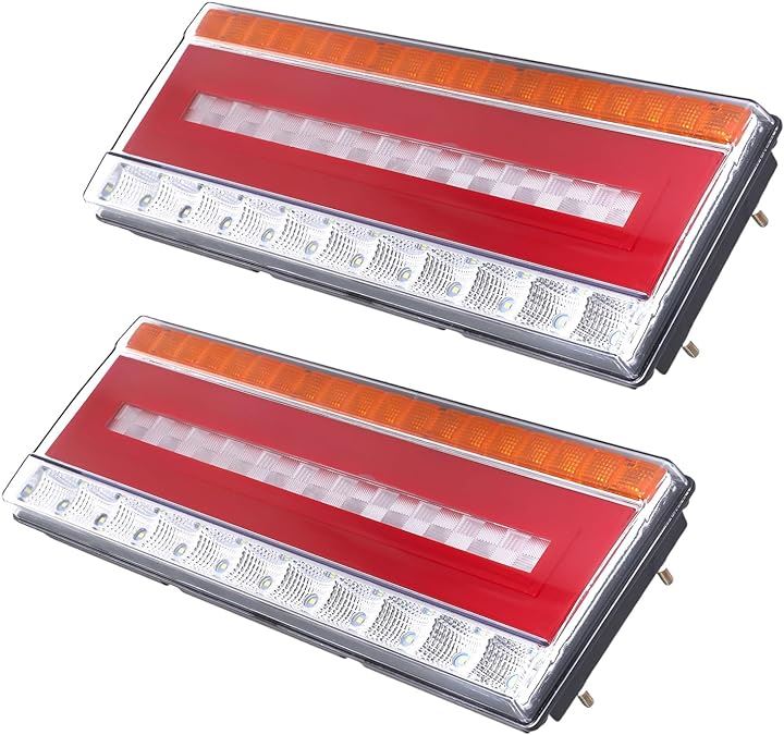 トラック LED テールランプ 左右セット 24V 流れるウインカー シーケンシャル リフレクター スモール ブレーキ 防水 IP68 汎用(41cm)