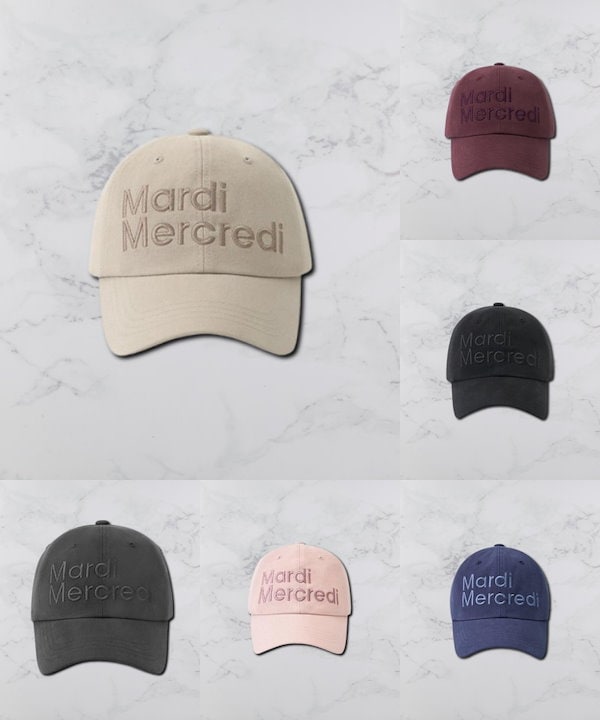 MARDI レタリング キャップ Qoo10 Mardi Mercredi CAP MARDI レタリング 帽子 [