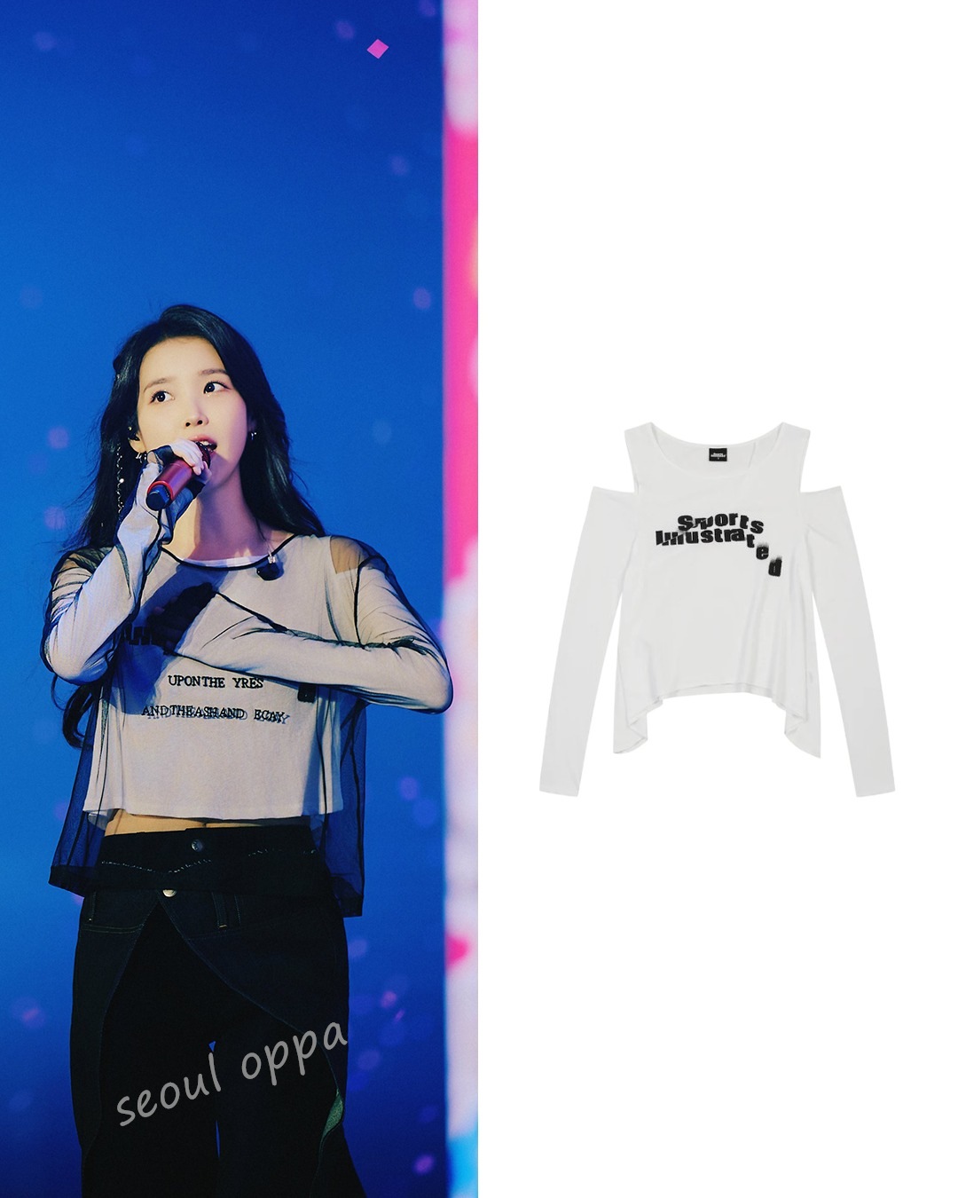 KOREA [ SPORTS ILLUSTRATED ] Draff Crop Long-Sleeved Round T-Shirt