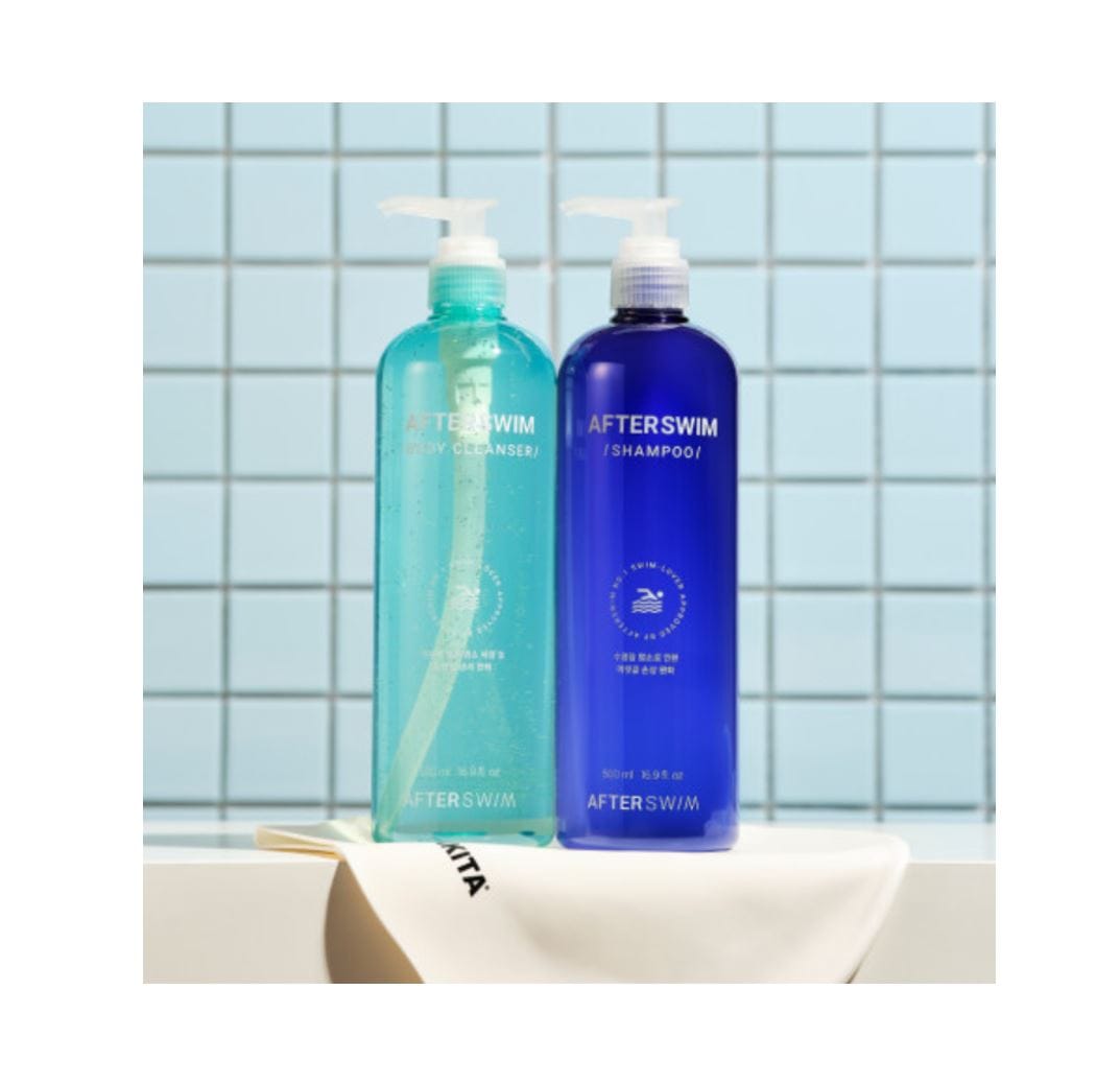 [AFTER SWIM] アフタースイム プール シャンプー 500ml &ボディウォッシュ 500ml set - 水泳シャンプー 塩素除去 韓国製品