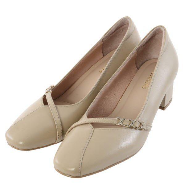 [] 女性スクエアパンプス 5CM(EQFSHP904BE) [P003771947]