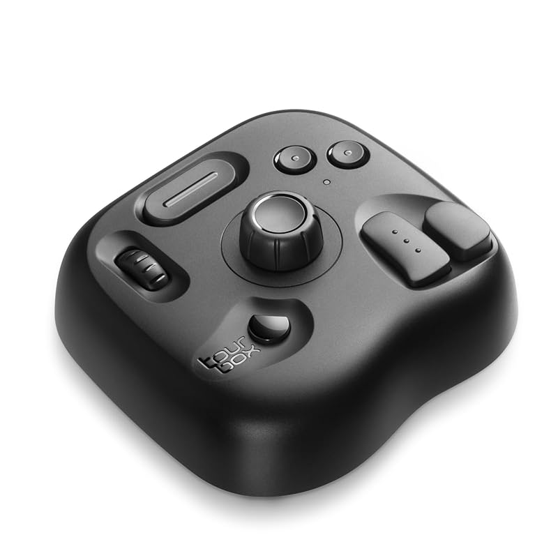 TourBox Lite[2024新登場]創作をかっ飛ばせ 漫画 イラスト 原画 アニメ 動画 画像編集 色調補正向け 左手デバイス 片手キーボード TikTok YouTuber向け ClipStu