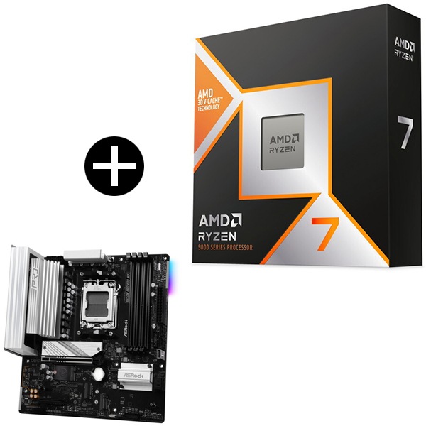 Ryzen 7 9800X3D CPU + ASRock B650M Pro X3D WiFi マザーボード セット