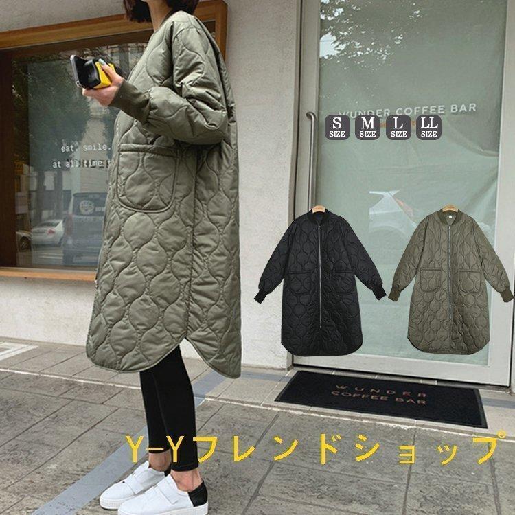 大人気 上品 ジャケットキルティングレディース冬アウターコーデジャンパーコートロングキルティングジャケットインナー