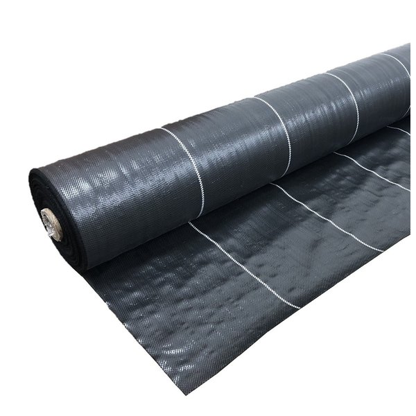 高質防草シート 黒 2ｍｘ100ｍ 抗菌剤入り（耐用年数4-6年）厚さ0.4ｍｍ