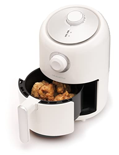 LALALUCTUS(ラララクタス) エアーフライヤー ノンフライヤー 1.6L 電気フライヤー 食洗器対応可能 揚げ物 ノンオイル 油無し 卓上 温度調整 タイマー機能 レシピブック付き ホワイト