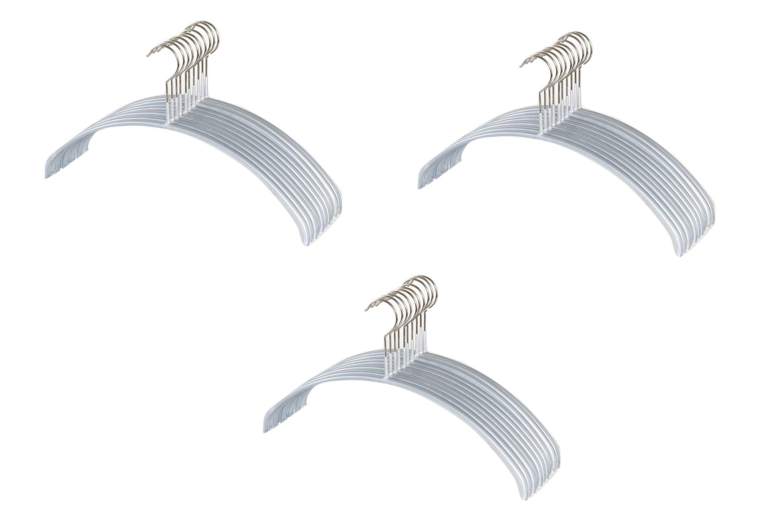 マワ すべり落ちない ハンガー 人体ハンガー ドイツ製 30本組 シルバー 111510 10年保証