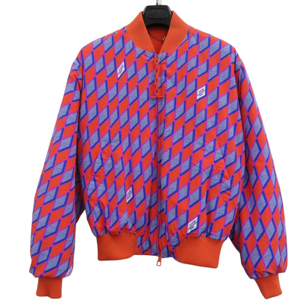 新品同様 ダイアモンド ダミエ パターングラフィック BOMBER GRAPHIQUE ボンバージャケット ナイロンジャケット ナイロン/ポリエステル オレンジ LV 1141【中古】 メンズ