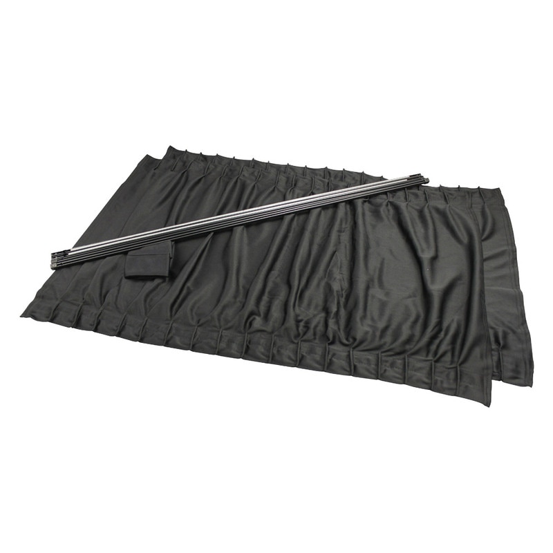 YAC(ヤック) サイドカーテン ストレッチワイド2 ブラック S 【 カー用品 内装用品 カーアクセサリー 車載グッズ 】