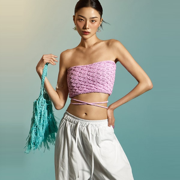 E3865 ケーブルニットトップ