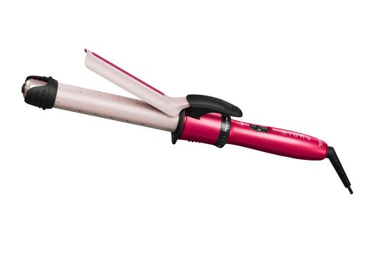 ヘアアイロン コテ 26MM 温度調整/スチーム/自動電源OFF らく抜きプラグ スパークルピンク IPM1826 P