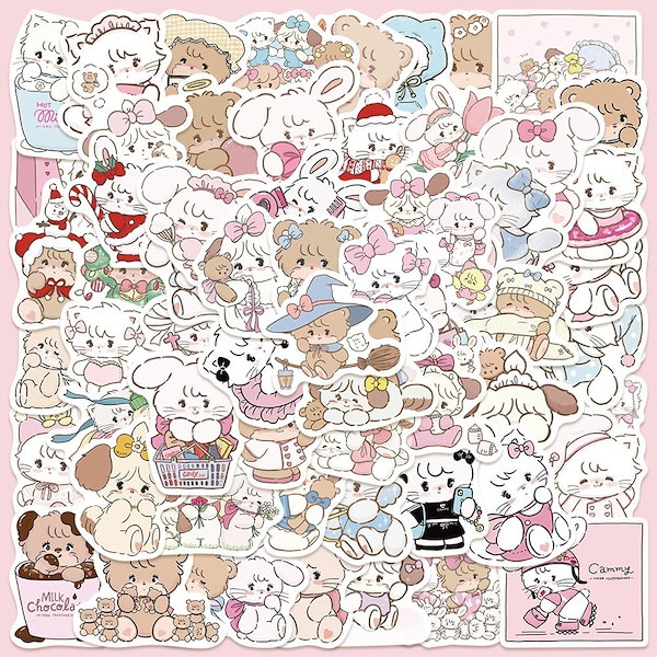 Qoo10] MIKKOステッカー60枚かわいいキャラ