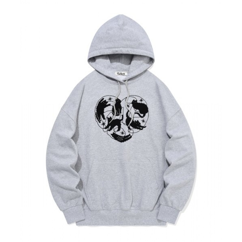 ファレットハートネロパーカーライトグレー