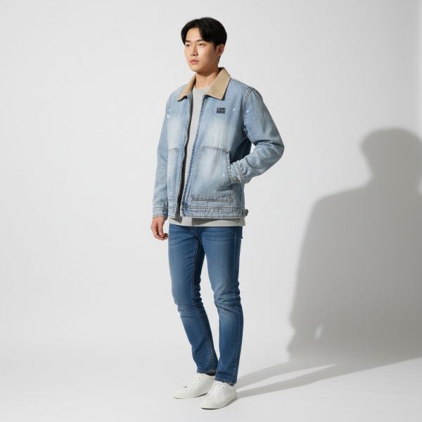 Work Jacket_Washed Blue