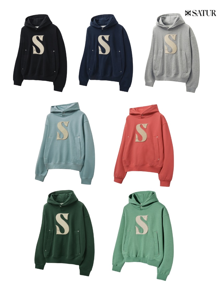 韓国限定 韓国人気 SNS流行 トレンド ファッション 女性上衣 長袖フード Rivet Applique Pocket Logo Hoodie