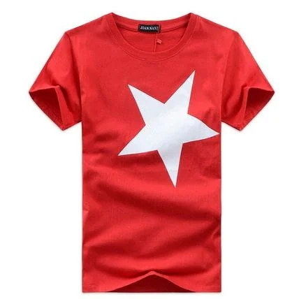 1つ買うと10個無料選べる4色　星のプリントがインパクト大なデザイン　Ｔシャツ