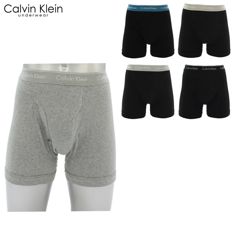 カルバンクライン 3枚組 コットン クラシックス ボクサー ブリーフ(Cotton Classics 3Pack Boxer Brief ) 3枚セット アンダーウェア メンズ 男性下着