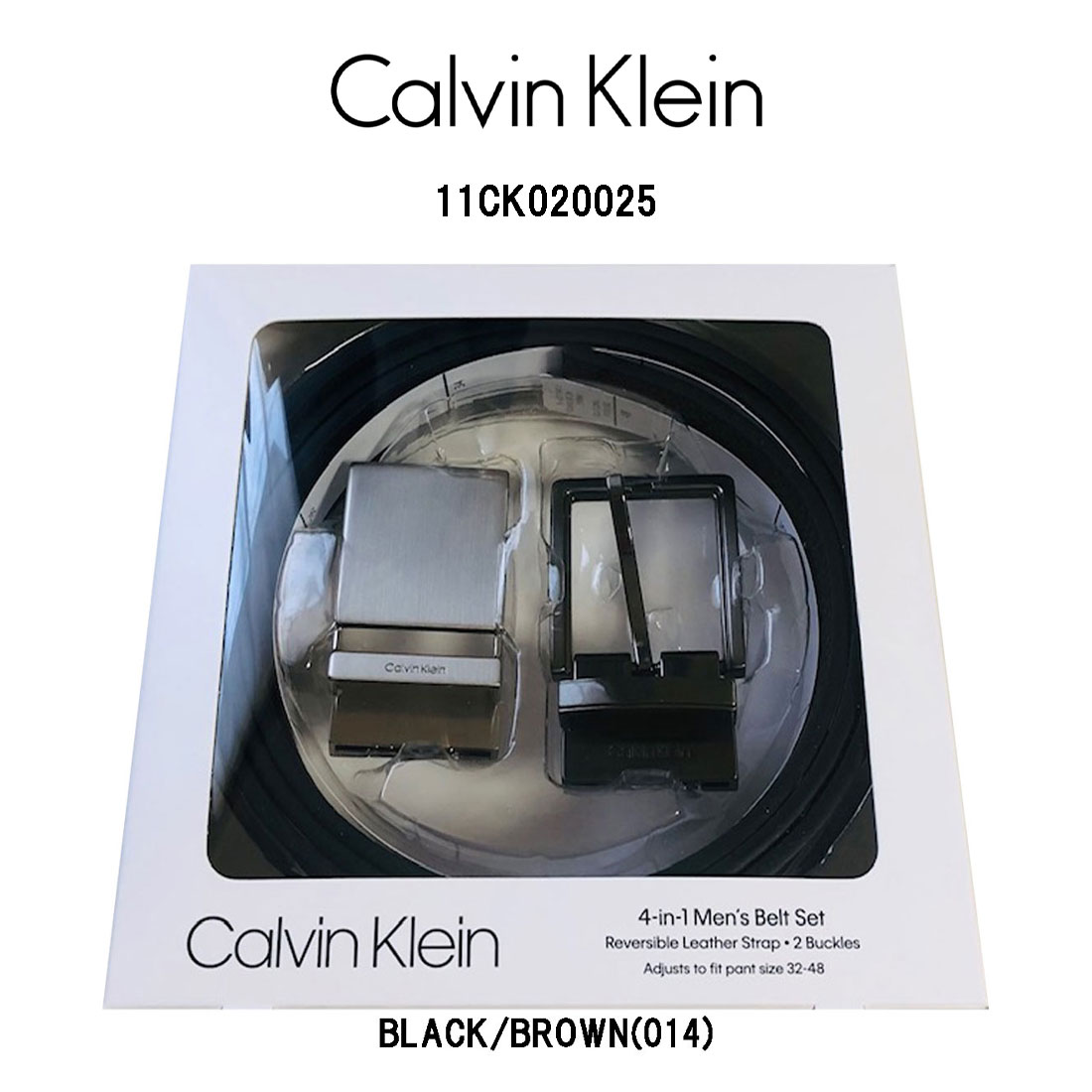 Calvin Klein ck レザー ベルト セット リバーシブル スーツ ビジネス カジュアル メンズ 11CK020025