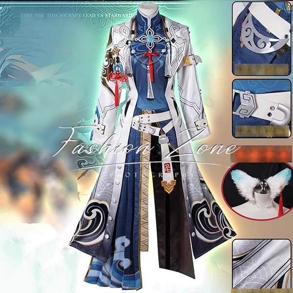 崩壊：スターレイル 風 飛霄 Feixiao 天撃将軍 コスプレ衣装 ウィッグ 靴 cosplay ハロウィン 演出服 変装