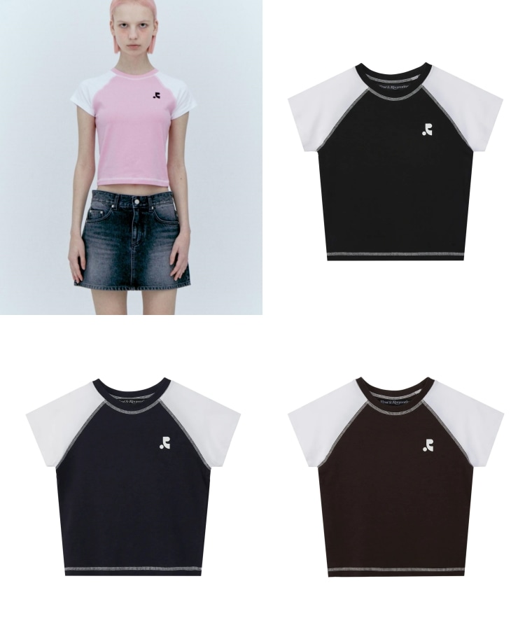【REST&RECREATION】Raglan Crop Top ★送料・関税込★ 関税/送料込☆Rest&Recreation☆RAGLAN CROP TOP (Rest