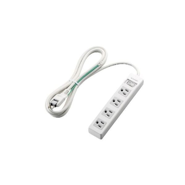 (まとめ)エレコム 一括スイッチ付3ピンプラグ対応タップ T-T3A-3425WH(×3セット)