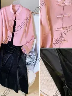 新型婦人唐物新中式軽量国風ワンピースセット-12