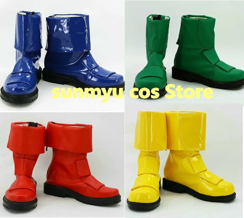 ゲキレンジャー ゲキレッド ゲキイエロー ゲキブルー パワーレンジャー・ジャングルフューリー 靴 コスプレ道具　ブーツ