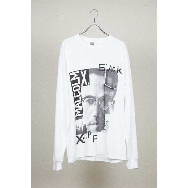 HUMIS　ヒューミス　クラシカル　ブレーストポケット　Lサイズ　ロングTシャツ　MARCOLM X