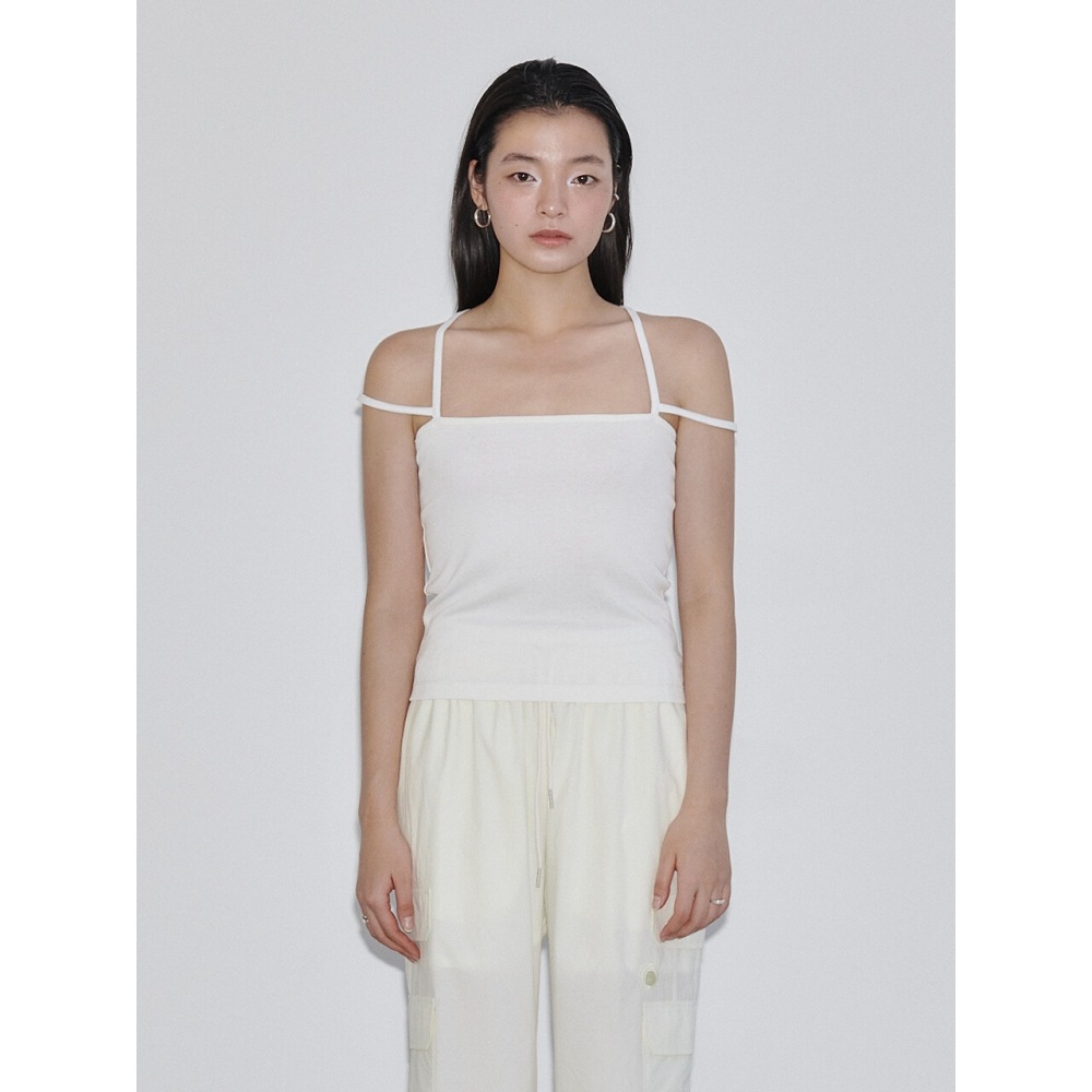 LEUNI ショルダーストラップ 2way キャミ ホワイト