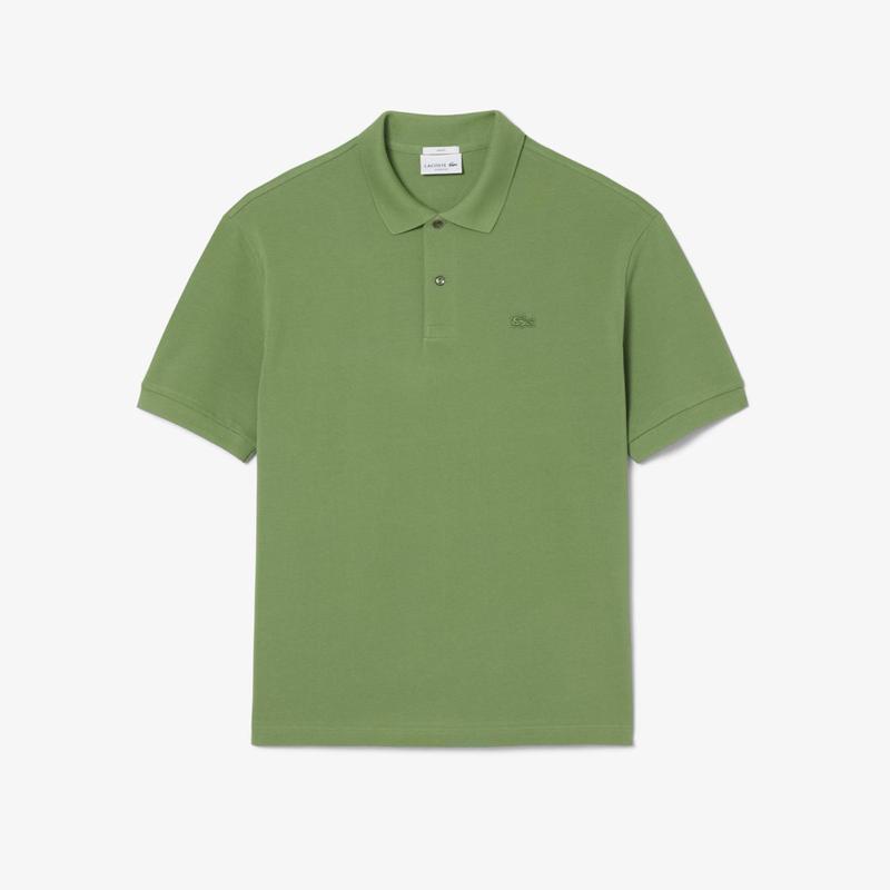 （男性）クロックシグネチャールーズフィット半袖カラーTシャツ（PH7757-56G 02M）バジルグリーン